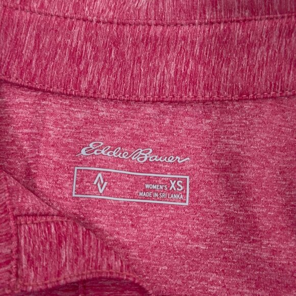 Eddie Bauer Women XS Pink Heather Button-Up Long-Sleeve Shirt Dual Chest Pockets - Picture 3 of 16